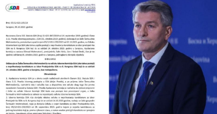 Apelaciona komisija SDA: Odbačena žalba Šemsudina Mehmedovića, pogrešno je tumačio statut stranke