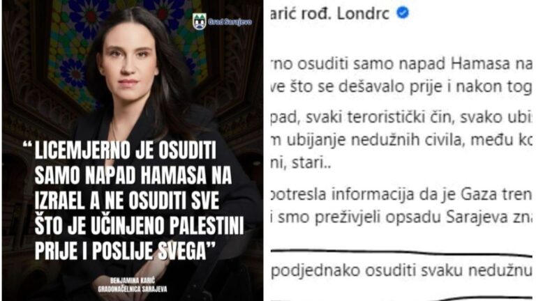 Benjamina Karić rođ. Londrc poručila da moramo osuditi nevine žrtve u Izraelu i Palestini