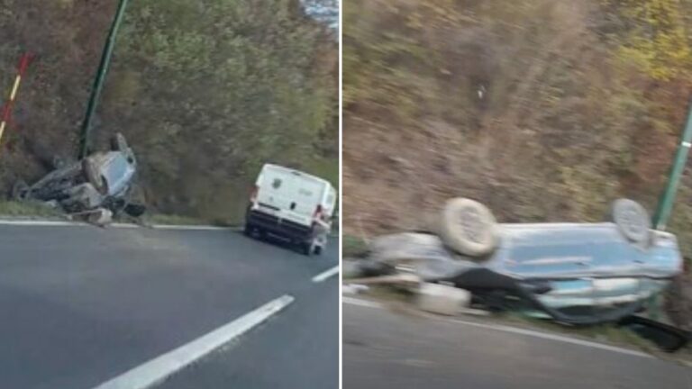 Nesreća u BiH: Automobil završio na krovu, policija na terenu