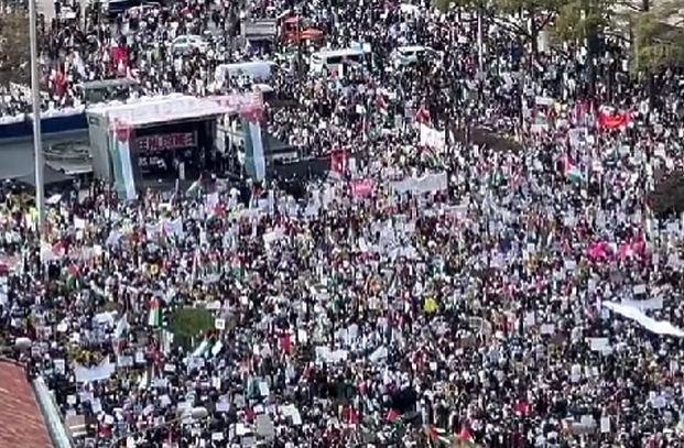 Najmanje sto hiljada ljudi se okupilo u Washingtonu u jednom od najvećih propalestinskih protesta