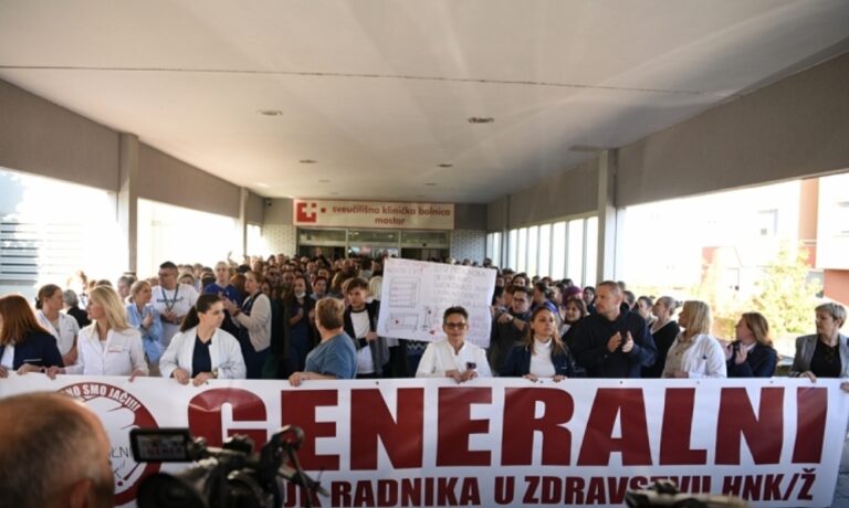 Zdravstveni radnici u HNK stupili u generalni štrajk