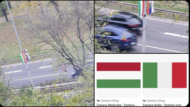 Italijanska premijerka stigla u Beograd, a domaćini po gradu postavili mađarske zastave