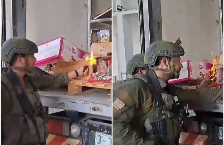 Izraelski vojnici pale zalihe hrane i vode namijenjene Palestincima