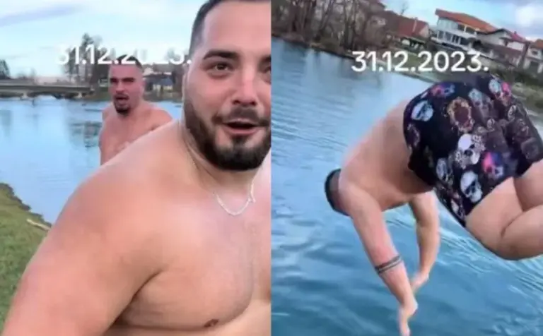 “Meni hladno samo dok ih gledam”: Hrabri mladi Bišćani otvorili sezonu kupanja na Uni!