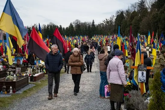 Dvije godine rata: Odata počast poginulim ukrajinskim vojnicima