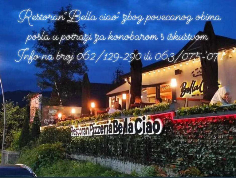 Restoran “Bella Ciao” u Zenici traži konobara