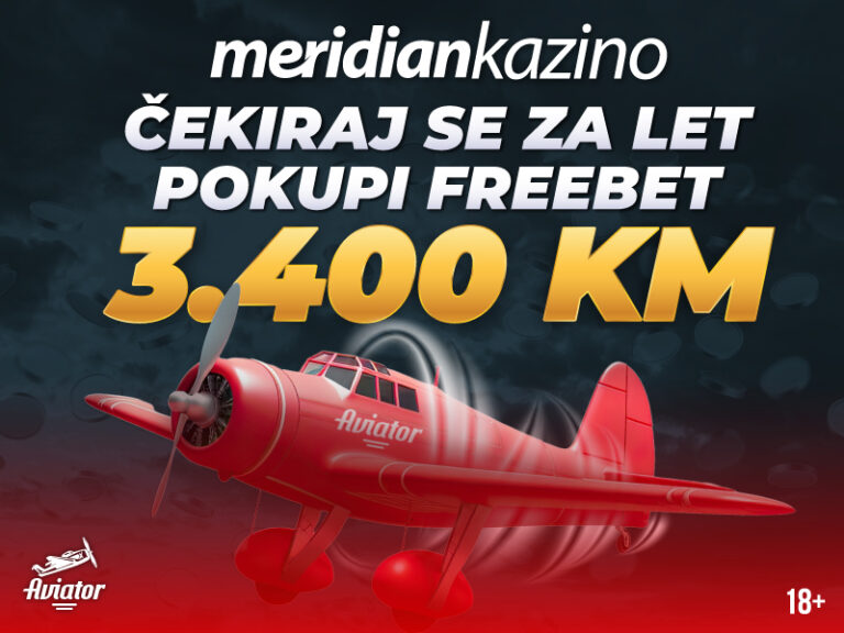 MERIDIAN KAZINO: Ukrcaj se na let 101, čeka te 3.400 KM freebeta