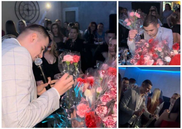 Zeničanin Ahmed Fazlić oduševio za Dan žena: Svim damama na nastupu poklonio cvijeće (VIDEO)