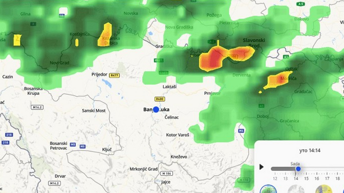 Nevrijeme stiglo u Bosnu i Hercegovinu: Pratite kretanje uživo