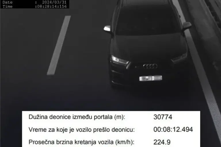 Nijemac divljao “Audijem” po cesti kod Novog Sada, kažnjen sa 850 eura