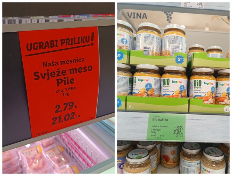Reporter portala “072 info” u Hrvatskoj: Kilogram piletine 5 KM! (FOTO)