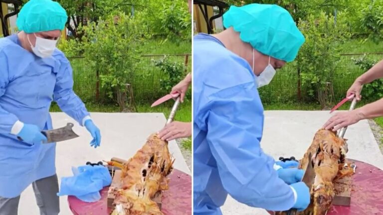 Bosanski humor 300 na sat: Obukao se kao hirurg pa “operisao” pečeno janje za 1. maj