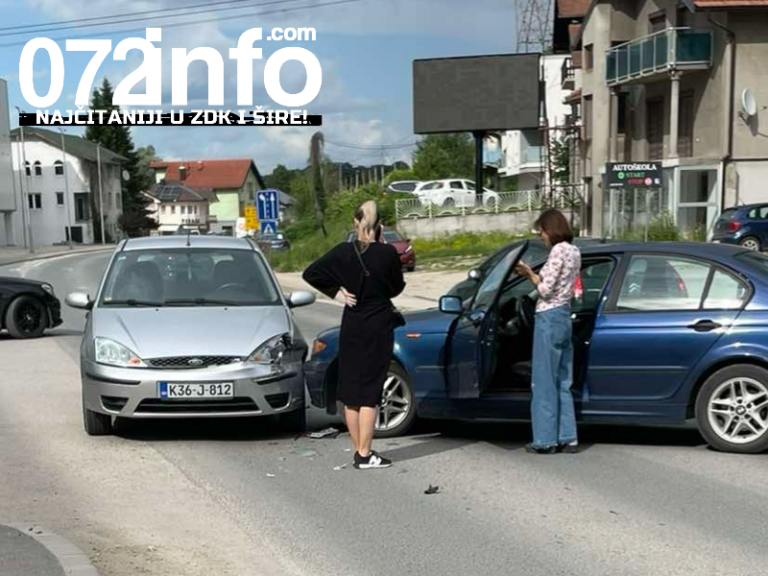 Saobraćajna nesreća kod Tešnja, policija na licu mjesta