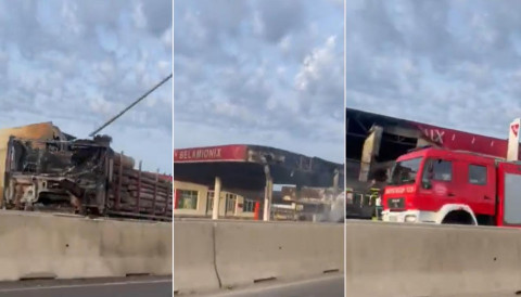 Haos na brzoj cesti u BiH: Gorjeli kamioni i benzinska pumpa