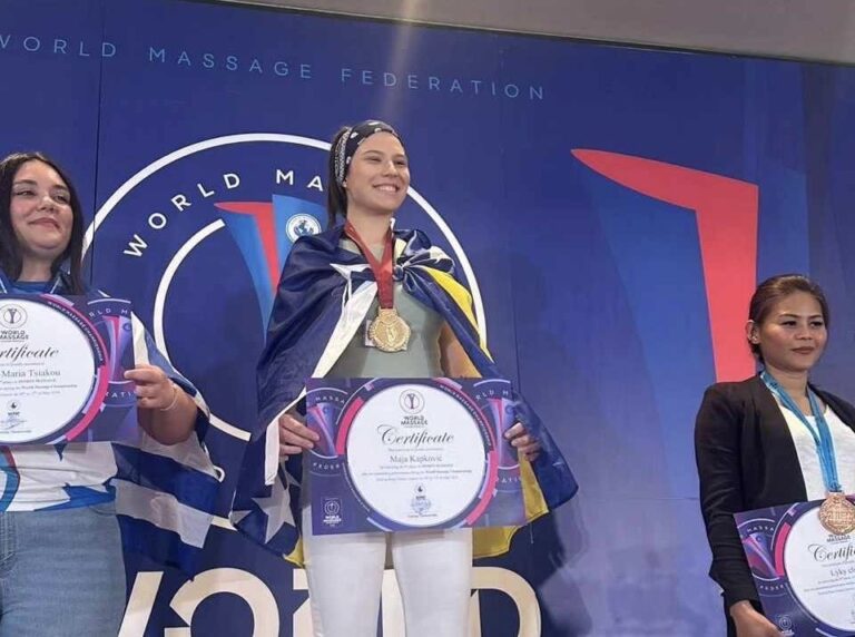 Zlato iz Grčke stiglo u Zenicu: Mlada Maja Kapković osvojila prvo mjesto “Sportska masaža”