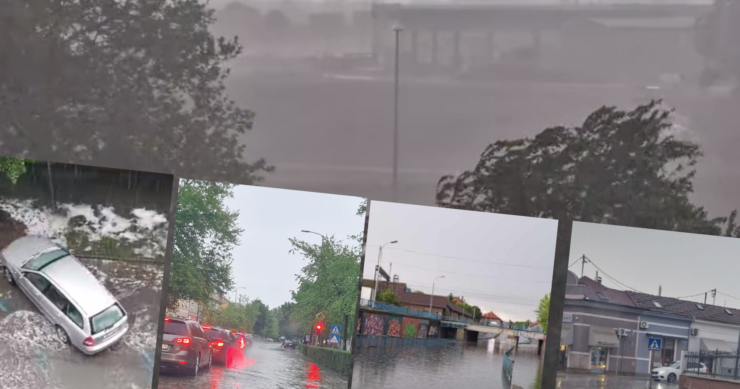 Apokaliptično nevrijeme: Automobili “plutaju” ulicama, sa neba pada led…