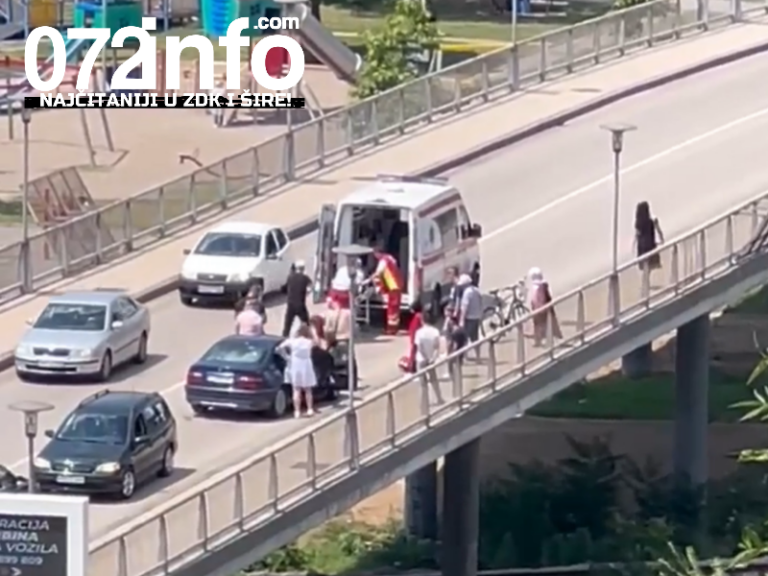 Saobraćajna nesreća u Zenici, hitna pomoć na licu mjesta (VIDEO)