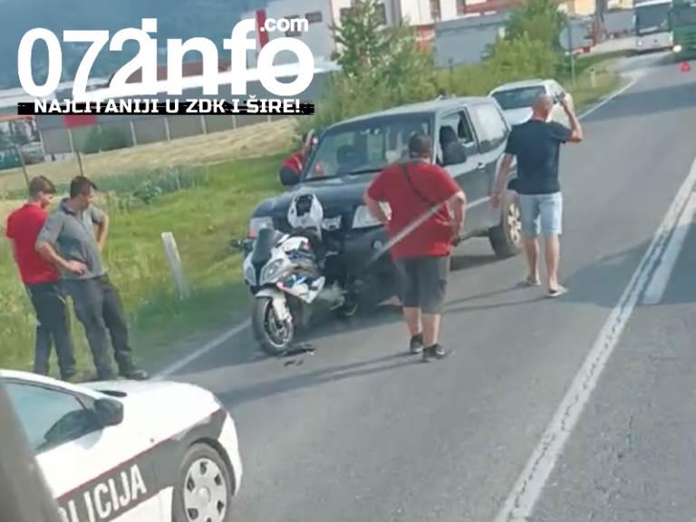 TEŠKA NESREĆA NA M-17 KOD ŽEPČA: Sudar džipa i motora 
