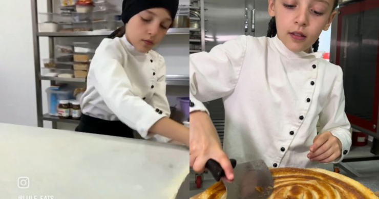 Djevojčica Lena ima tek devet godina, a pravi pite kao velika