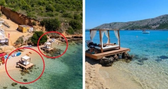 Pogledajte šta je hairlija na Jadranu smislio: Agilni obrtnik baldahine dovukao u plićak, a onda su ga nazvali novinari…