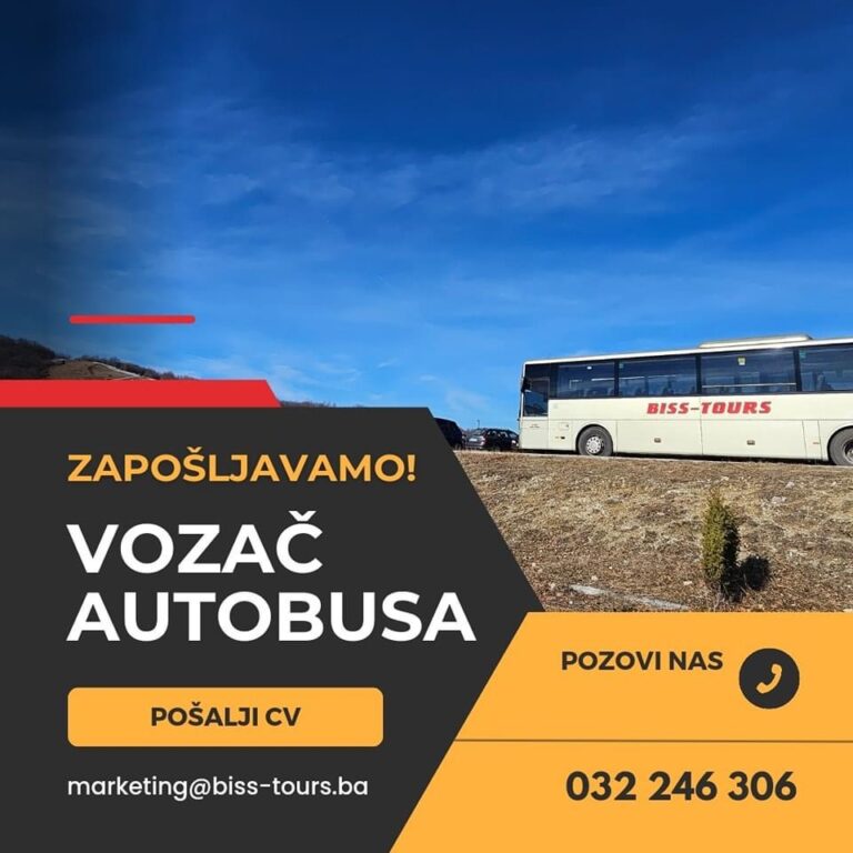 BISS-TOURS ZENICA: Oglas za prijem vozača u gradskom prevozu