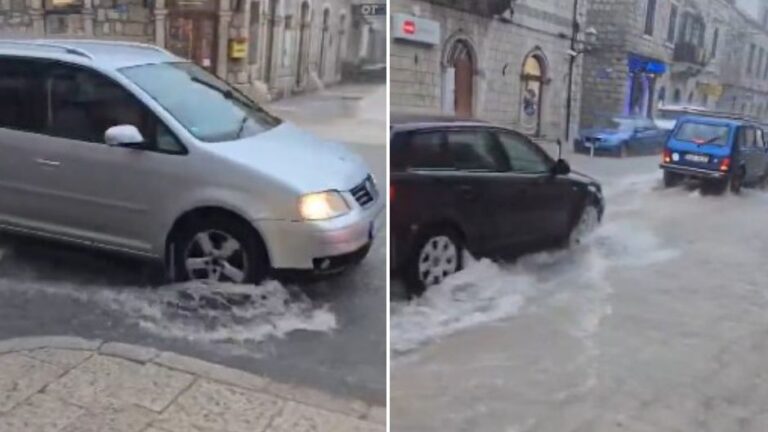 UŽAS | Snažno nevrijeme pogodilo bh. grad: Ulice pod vodom, otežan saobraćaj