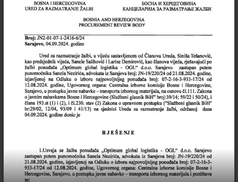 Ured za razmatranje žalbi BiH poništio odluku CIK-a. Ugroženo provođenje Lokalnih izbora, razmatra se mogućnost angažmana vojske