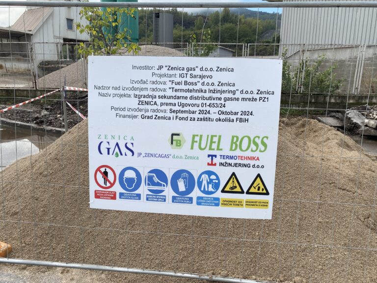 Nastavlja se izgradnja gasne mreže u poslovnoj zoni “Zenica 1”