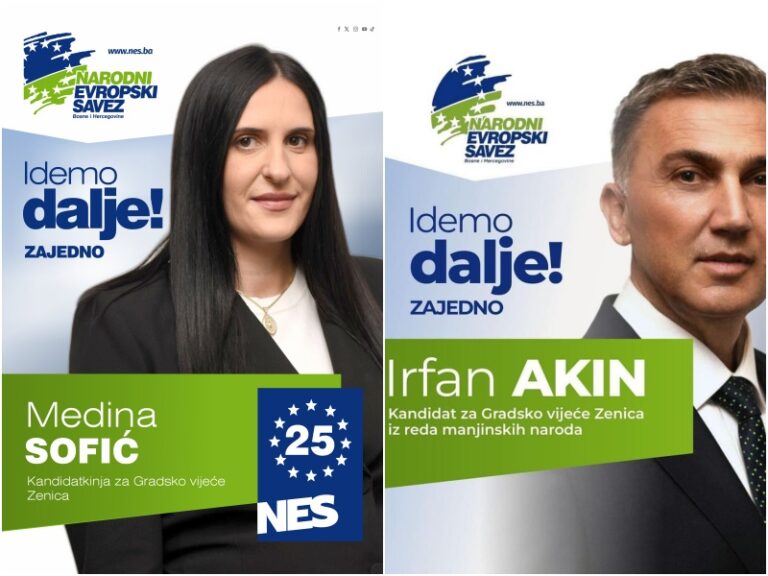 Medina Sofić – kandidat NES-a za GV Zenica i Irfan Akin, predstavnik manjina