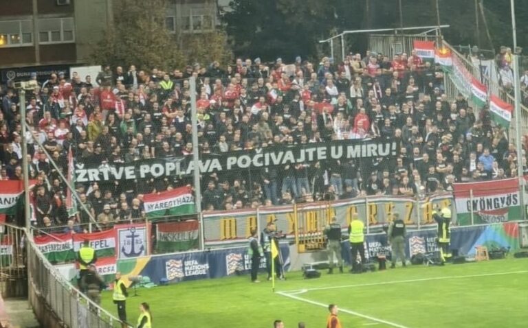Emotivna poruka s tribina: Mađarski navijači odali počast žrtvama poplava u BiH