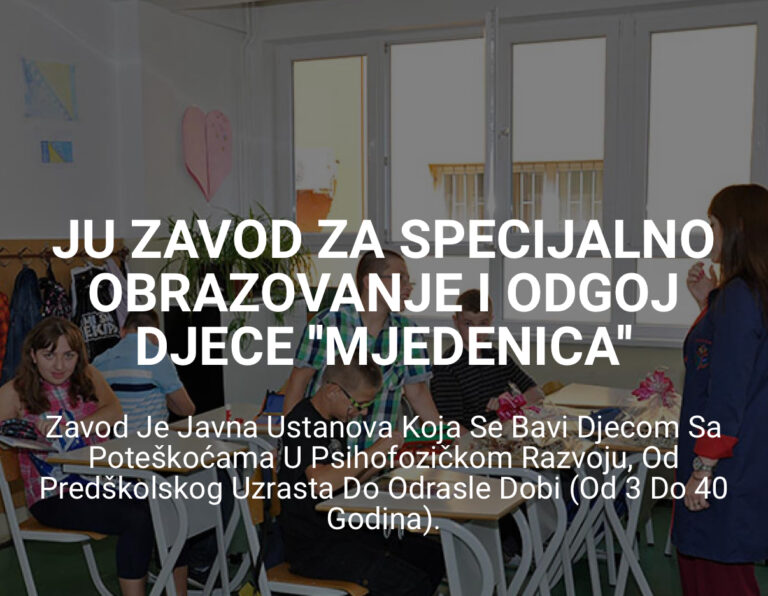 Očitovanje kolektiva Zavoda za specijalno obrazovanje i odgoj djece “Mjedenica”