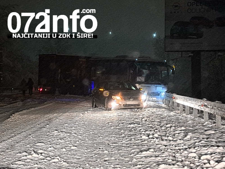 Haos na M-17 kod Zenice: Sudar kamiona, autobusa i automobila, policija na licu mjesta