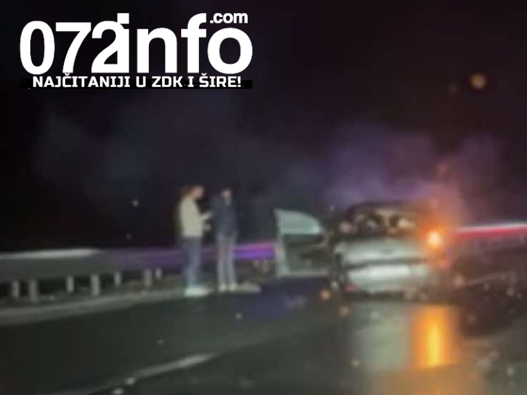 Teška saobraćajna nesreća na autoputu A1 kod Tičića: Vozilo završilo u plamenu