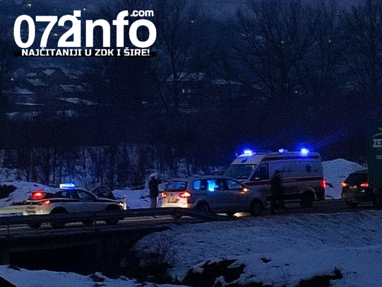 Sudar na M-17 kod Zenice: Policija i Hitna pomoć na licu mjesta