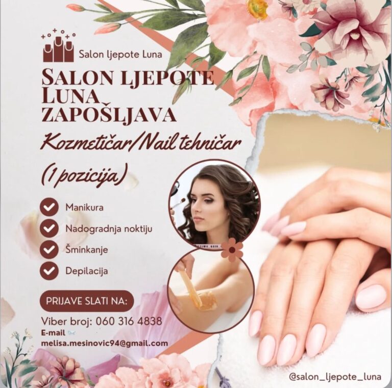 Salon ljepote “Luna” u Zenici zapošljava!