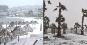 Nestvarni prizori sa Jadrana: Snijeg zameo popularnu plažu