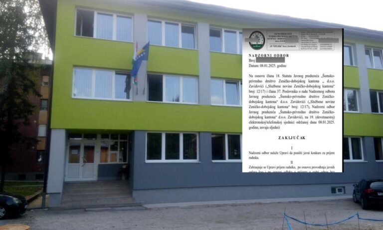 NOVO | Naloženo poništavanje konkursa za zapošljavanje 40 radnika u ŠPD ZDK