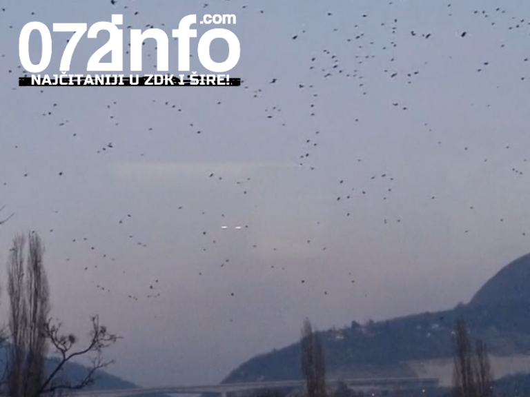 GRAĐANI ZENICE IZNENAĐENI: Stotine ptica kružile su nebom iznad grada (VIDEO)