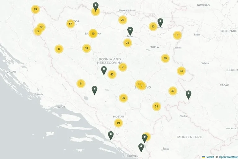 Interaktivna mapa predmeta ratnih zločina i visoke korupcije u BiH od sada je svima dostupna