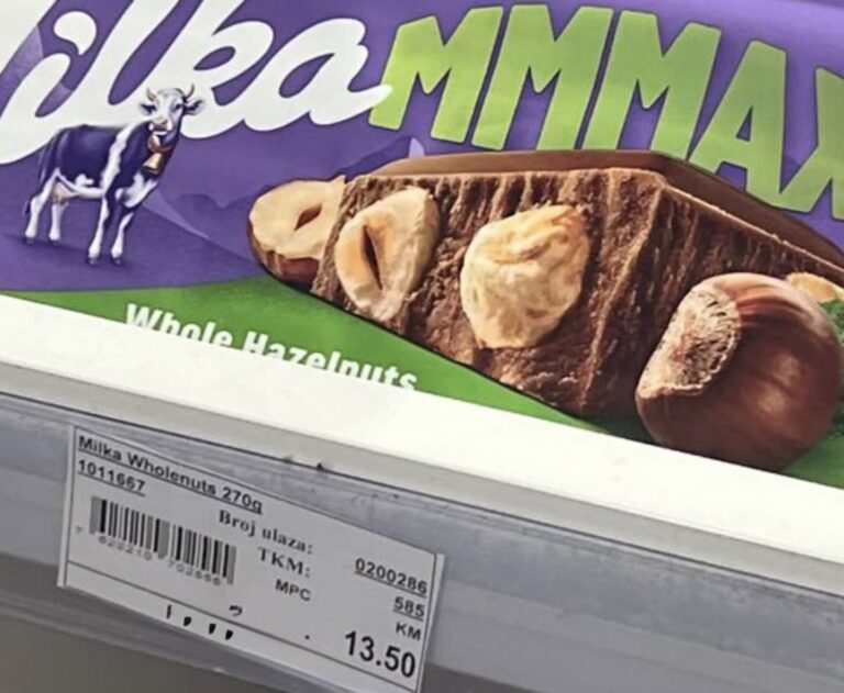 Skoro 14 KM za čokoladu: Građani Zenice u šoku zbog cijene Milke