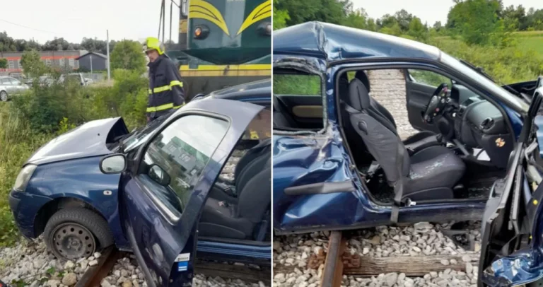 Teška nesreća na pružnom prelazu: Voz udario u auto, ima povrijeđenih…