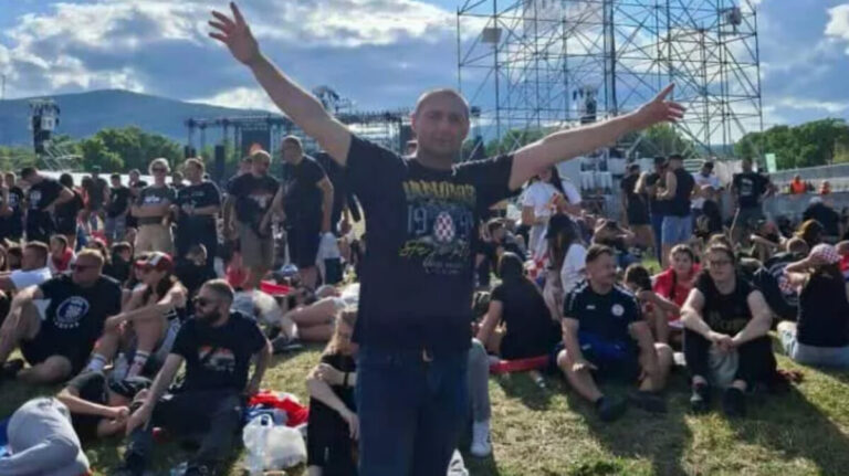 Policajac iz Novog Travnika snimljen na koncertu Thompsona, u majici s grbom ‘Herceg-Bosne’