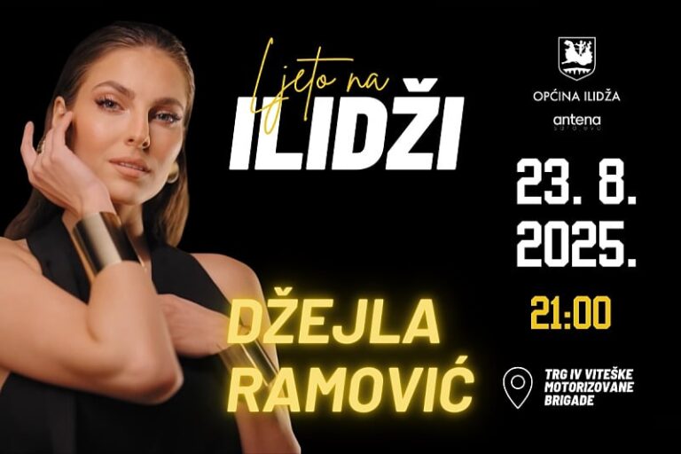 Koncert Džejle Ramović 23. augusta kao nastavak ljetne čarolije na Ilidži