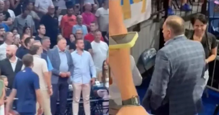 Milorad Dodik izviždan u Beogradu, pobjegao prije kraja utakmice
