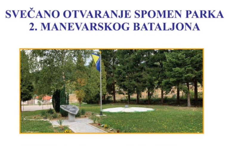 Svečano otvaranje spomen parka 2. manevarskog bataljona u Bilješevu
