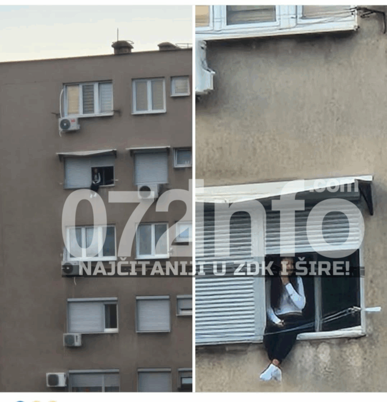 Blatuša: Zeničanka fotografisana kako sjedi na prozoru, građani u strahu od nesreće