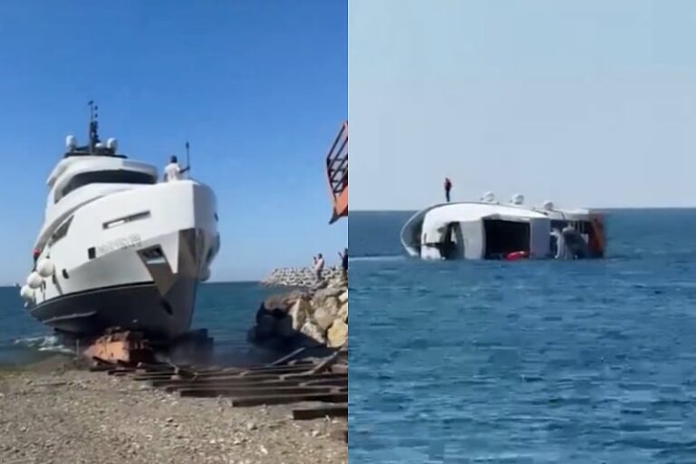Jahta vrijedna milion dolara izgrađena u Turskoj potonula odmah nakon porinuća