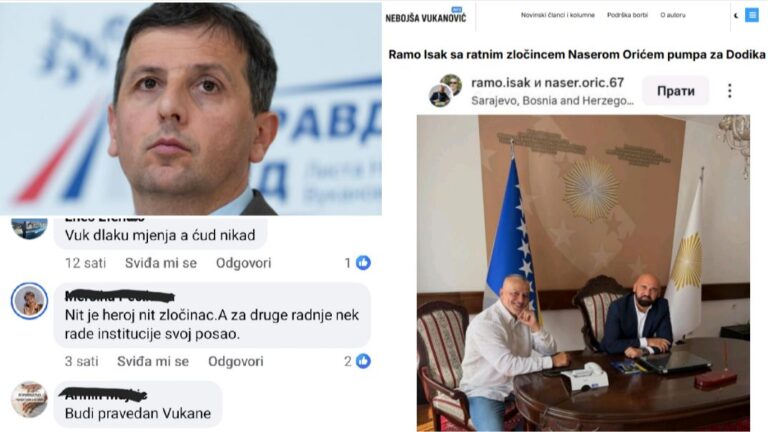 Nebojša Vukanović nazvao Nasera Orića ratnim zločincem: Uslijedile desetine komentara, “Vuk dlaku mijenja, ali ćud nikad”