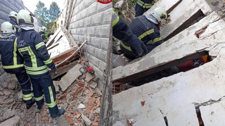 Zid prignječio dvojicu radnika: Vatrogasci objavili dramatične fotografije spašavanja