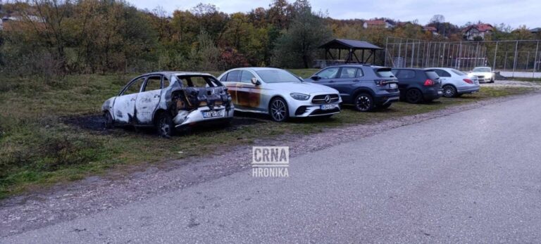 Zapaljena dva automobila na parkingu